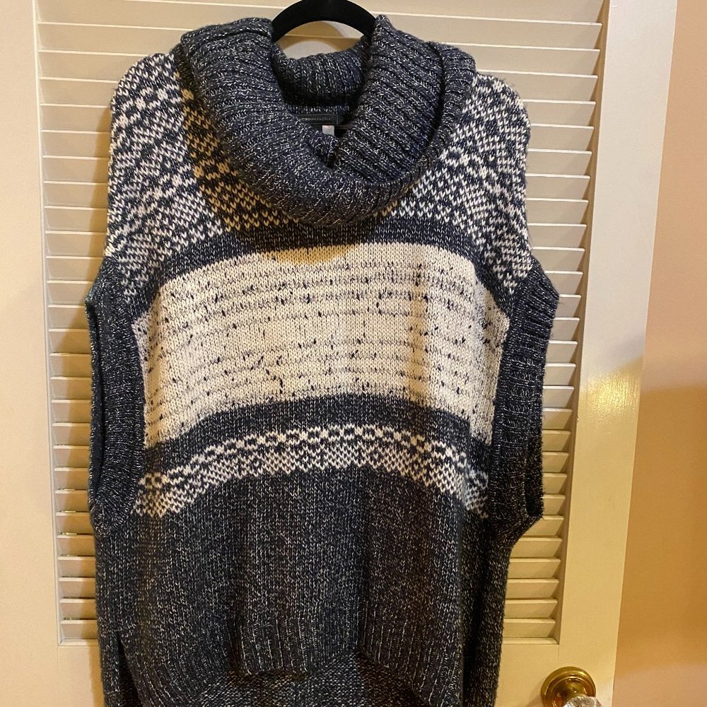 BCBG Maxazria Sweater Poncho Pullover Cowl Neck